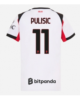 Billige Fotballdrakt AC Milan Christian Pulisic #11 Replika Bortedrakt Dame 2025-26 Kortermet Billige Fotballdrakt AC Milan Christian Pulisic #11 Replika Bortedrakt Dame 2025-26 Kortermet